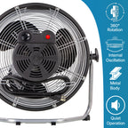 14 in. Internal Oscillating Floor Fan