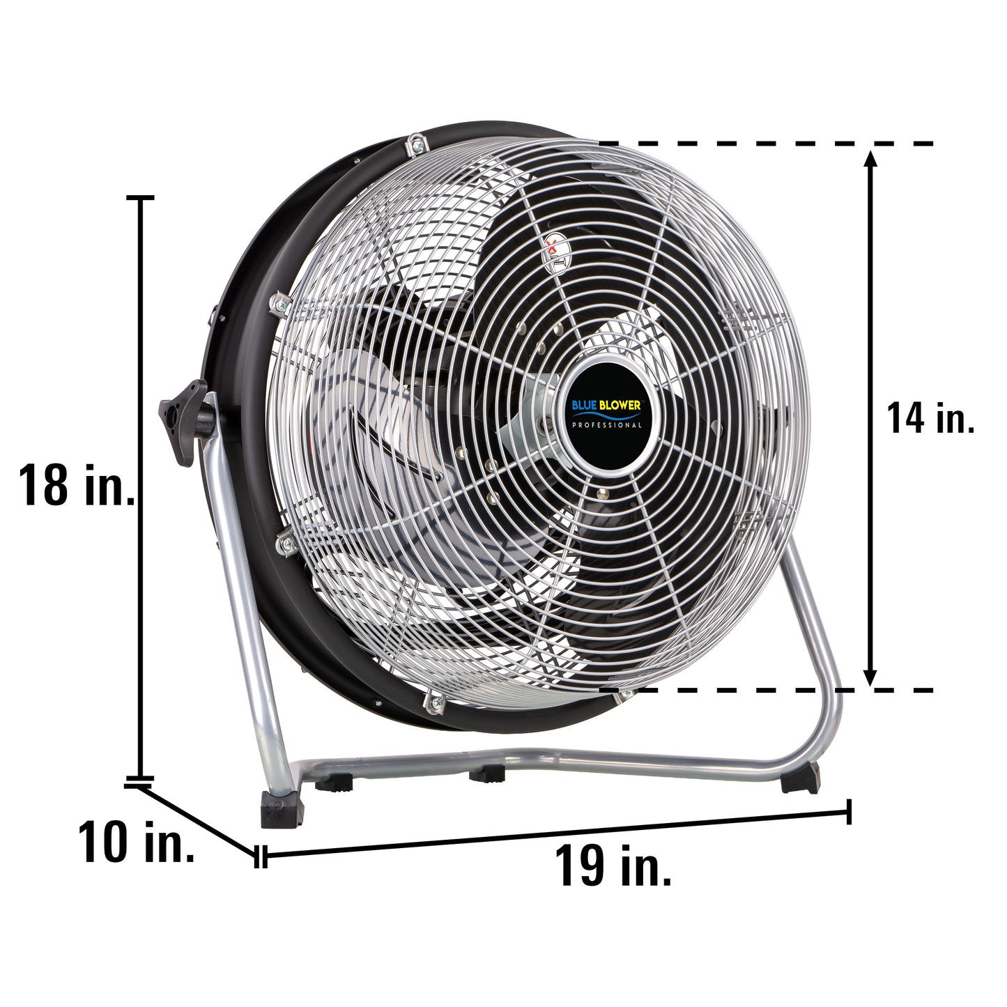 14 in. Internal Oscillating Floor Fan