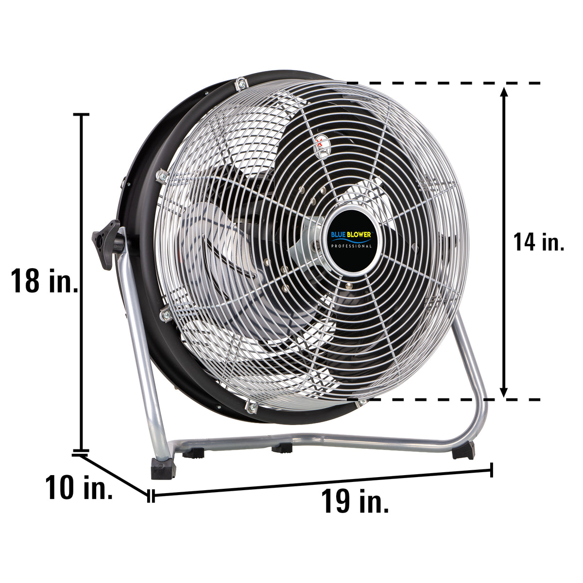 14 in. Internal Oscillating Floor Fan