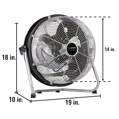 14 in. Internal Oscillating Floor Fan