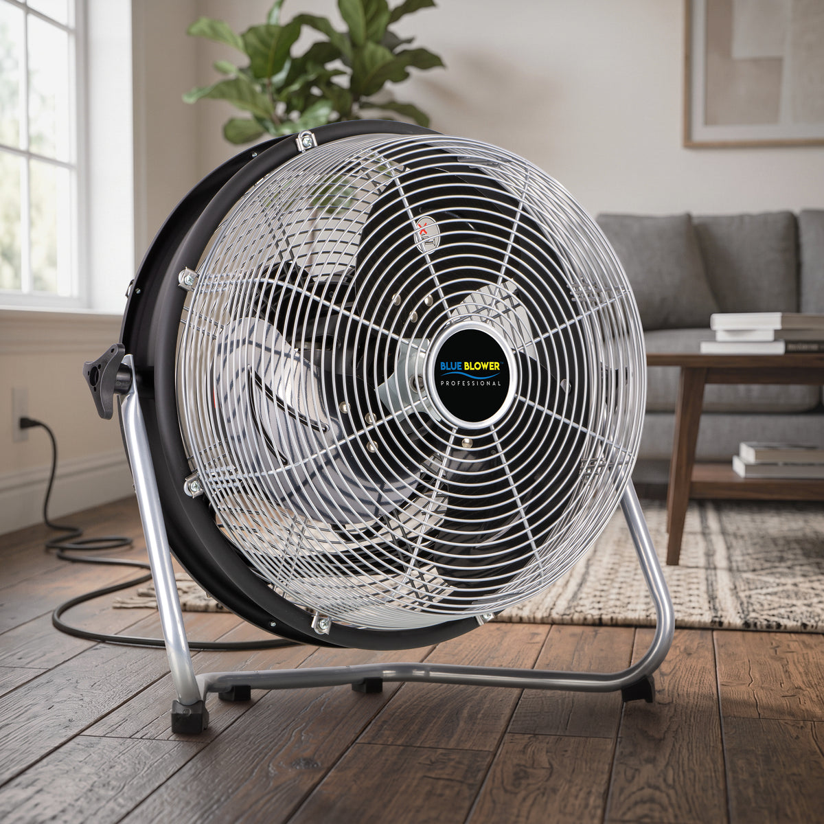 14 in. Internal Oscillating Floor Fan