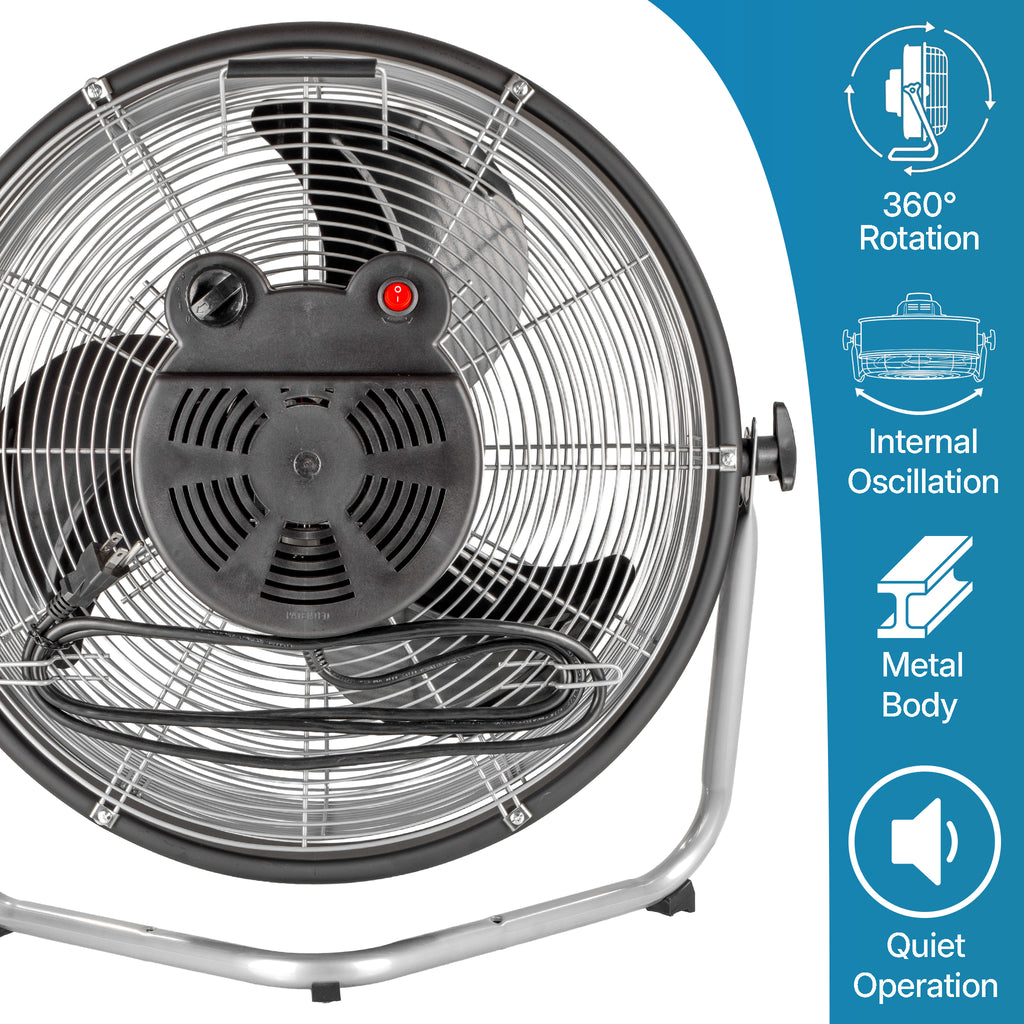 18 in. Internal Oscillating Floor Fan