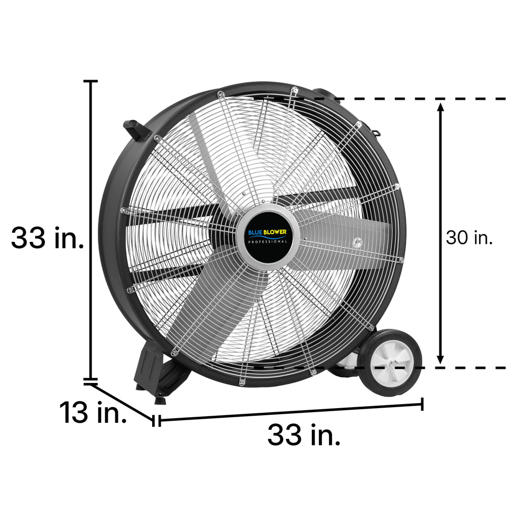 30 in. Industrial Direct Drive Drum Floor Fan