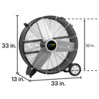 30 in. Industrial Direct Drive Drum Floor Fan