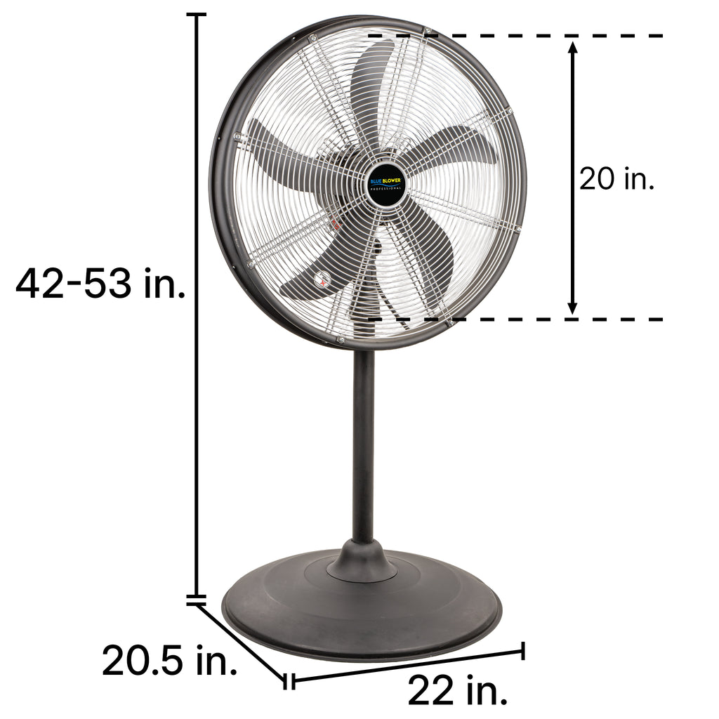 20 in. Oscillating Pedestal Floor Fan