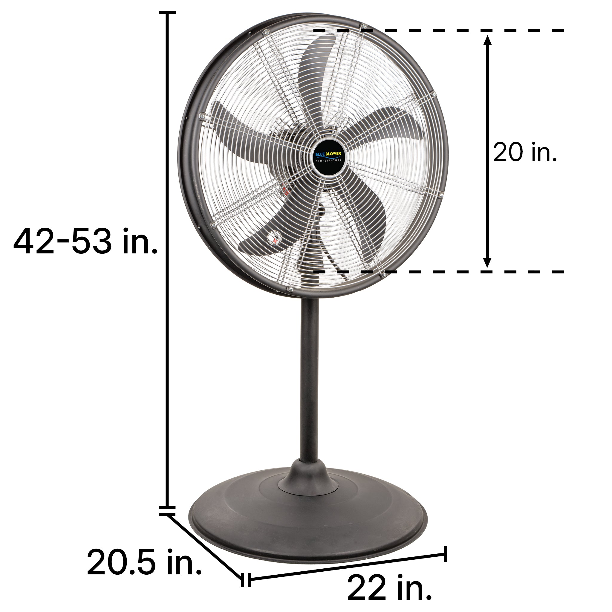 20 in. Oscillating Pedestal Floor Fan