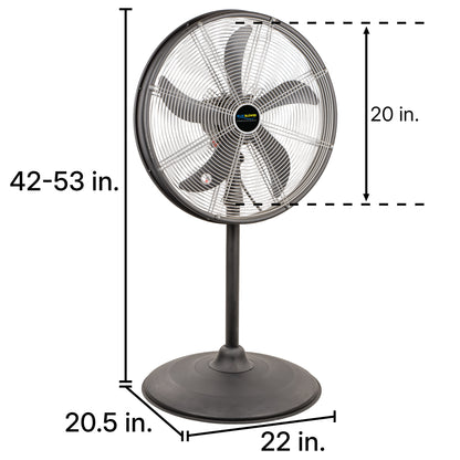 20 in. Oscillating Pedestal Floor Fan